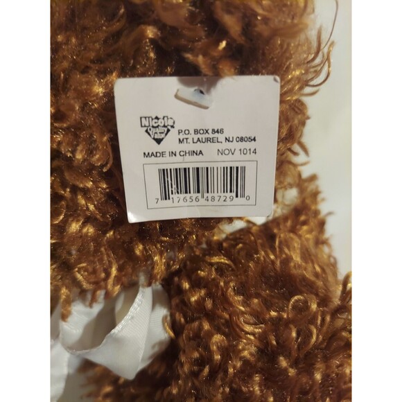 Nicole Curly Light Brown Bear Stuffed Animal Plush 10 Inch Style # Nov 1014 - Picture 7 of 9